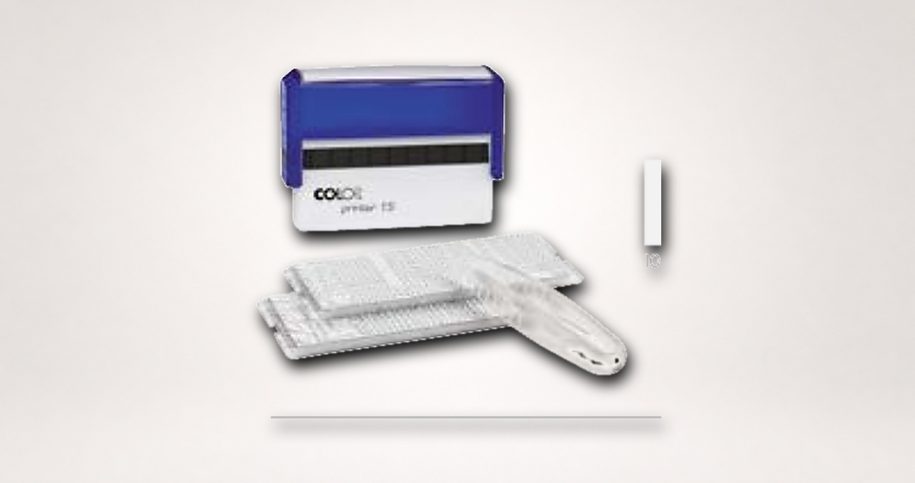 طقم ختم طويل ذاتي التخصيص COLOP Printer 15 Set